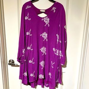 Altar’d State long sleeve purple floral dress